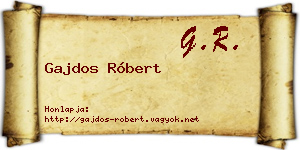 Gajdos Róbert névjegykártya